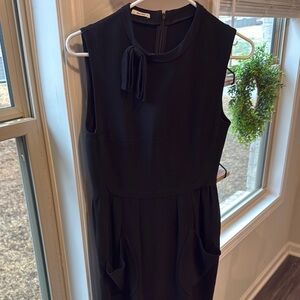 Miu Miu Black Sheath Dress Sleeveless Knee-Length Cocktail